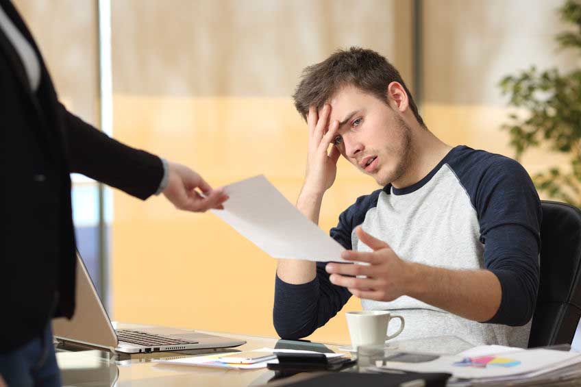 Intern receiving a dismiss notification